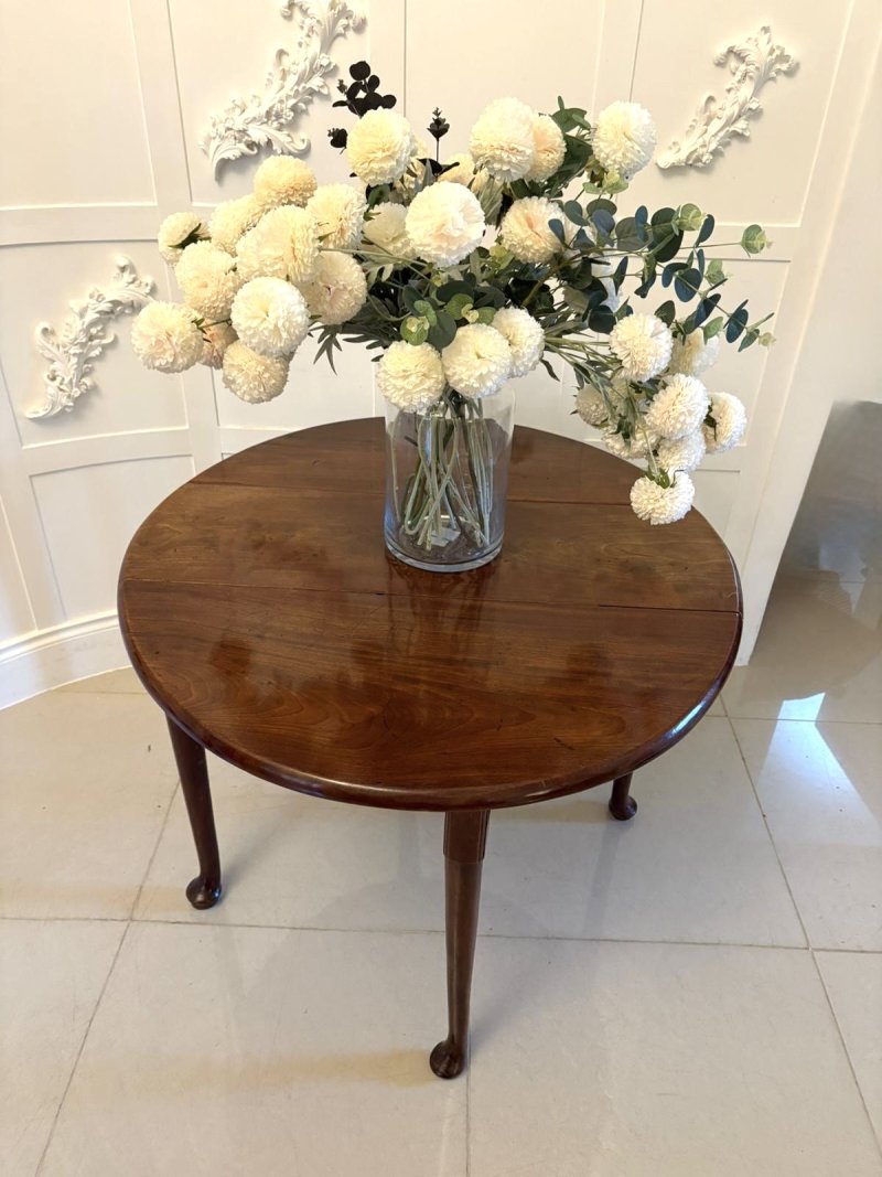 Antique George III Quality Mahogany Drop Leaf Table - Image 8